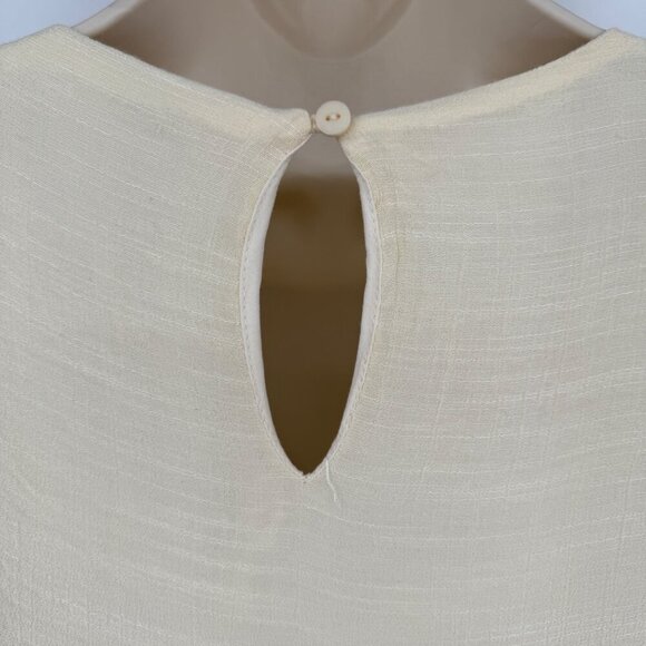 Umgee USA Cream Floral Embroidered Ruffle Sleeve Boho Dress Womens size Large cr - Picture 8 of 10